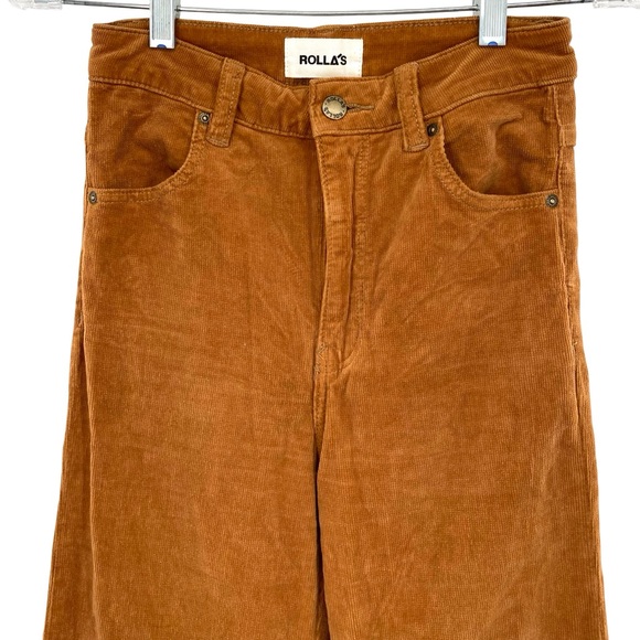 Rollas Eastcoast High Rise Flare Corduroy Jean Pants Size 25 - Picture 3 of 11